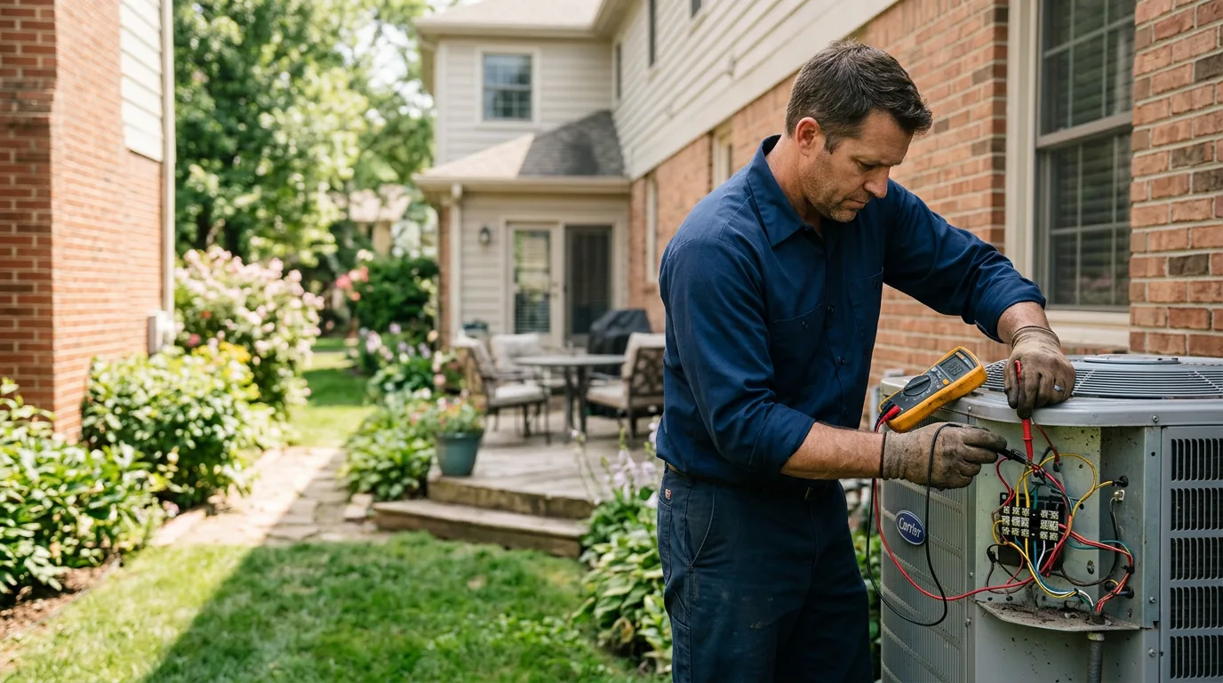 HVAC technician working near Looneyville, WV
